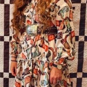 Pearl Snap Button Down Dress